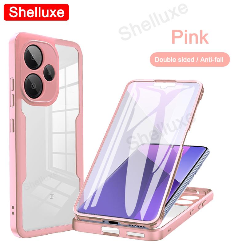 PocoM6 360 Full Body Front+Back Clear Case Shelluxe For Xiaomi POCO M6 M6Pro Pocophone M6 Pro Silicone Double Sided Phone Cover