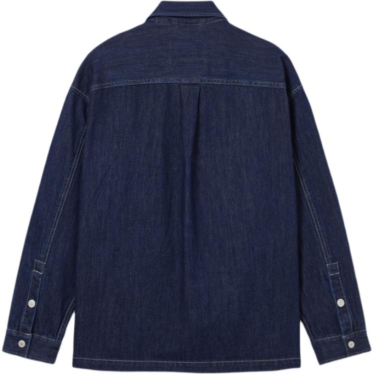 Levis Loose Casual Simple Lapel Single-Breasted Long Sleeve Denim Jacket Men Jackets Denim-Blue 003MP-0001