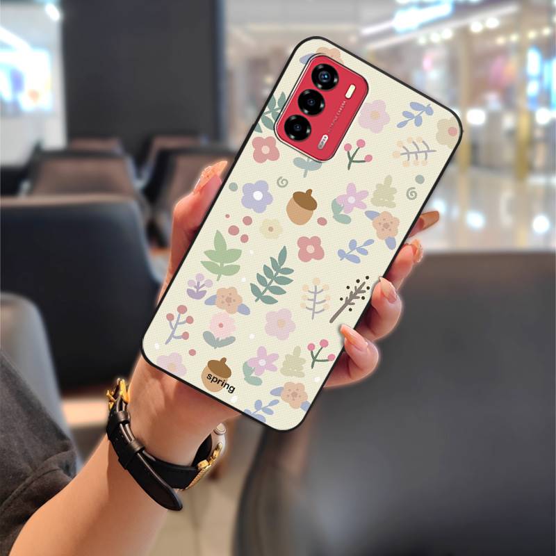 Graffiti Phone Pouch Phone Case For ZTE Blade V40 Vita/A72 Soft case Full wrap Back Cover Cute Animals Anti-knock TPU