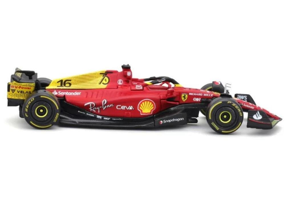 BURAGO F1 Ferrari 2022 Diecast Model Charles Leclerc Scuderia Monza 100th Anniversary Italian GP Specification CHARLES LECLERC 1/43 F1-75