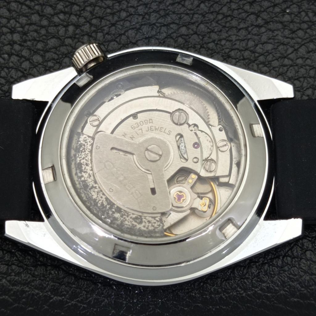 REFURBISHED SEIKO 5 AUTOMATIC 6309A VINTAGE JAPAN MENS BLACK WATCH a441131-4 Sk-a441131