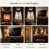 With LED Lights Fireplace Decor Set Warm White LEDs Fall Garland  Halloween Decor