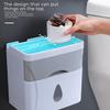 WTEMPO Doppelschichtige Wandmontierte Taschentuchbox Perforationsfreie Papierfach Wasserdicht Toilettenpapier Aufbewahrungsregal Rollenpapier Taschentuchhalter