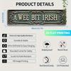 Vintage A WEE BIT IRISH Metal Sign 15.7x3.9in Wall Decor, Pre-Drilled Rustic Farmhouse Hanging Plaque for Kitchen Porch Home