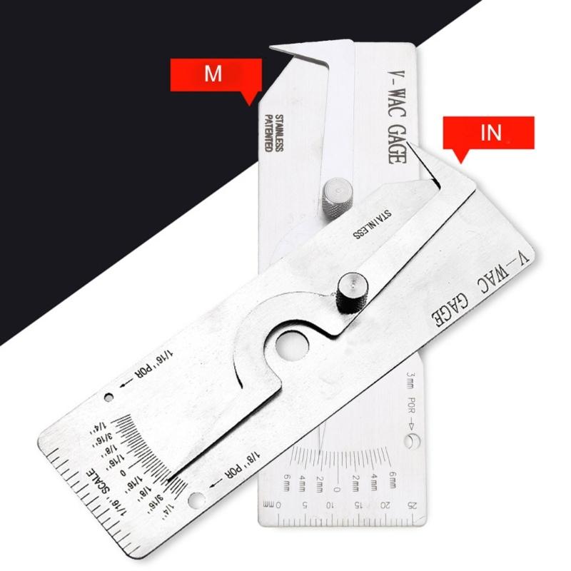 Metric Imperial Welding Gauge Biting Edge Undercut Inspection Height Depth Weld for Woodworking Home Decoration