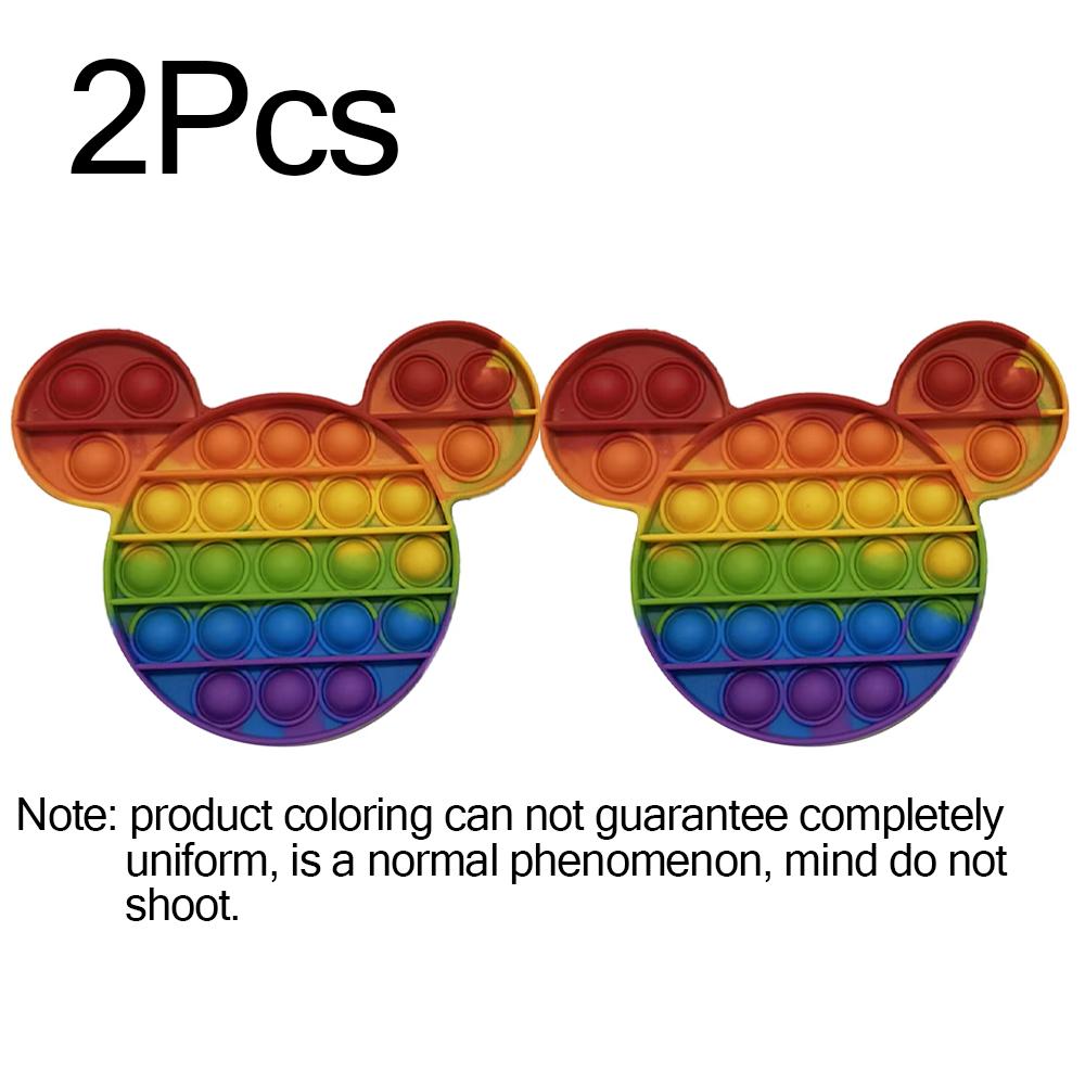 2Pcs Hot Push Bubble Fidget Toys Sensory Autism Special Needs Stress Reliever Squeeze Decompression Toy Fidget Toys For Kids