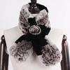 Winter Women Real Rex Rabbit Fur Scarf Natural Warm Soft Rex Rabbit Fur Muffler Lady Genuine Rex Rabbit Fur Scarves