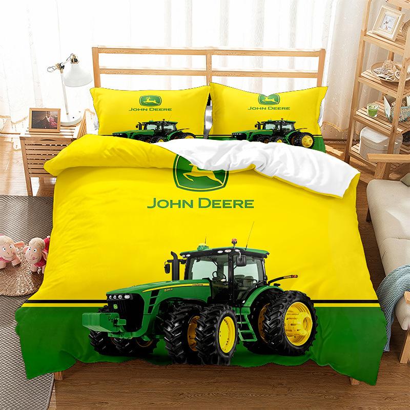 Four-Wheeler Tool Tractor 3D Digital Printing Bedding Three-Piece Set