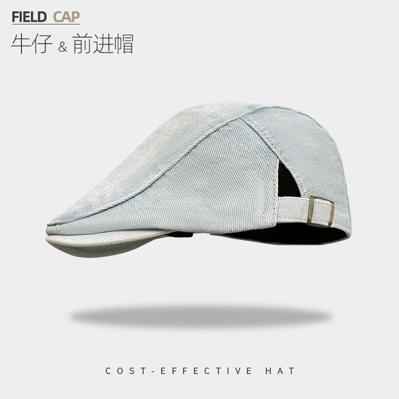 Japanese Wind Forward Hat Children'S Summer Big Head Circumference Versatile Newsboy Hat British Style Painter Hat Duck Tongue Beret