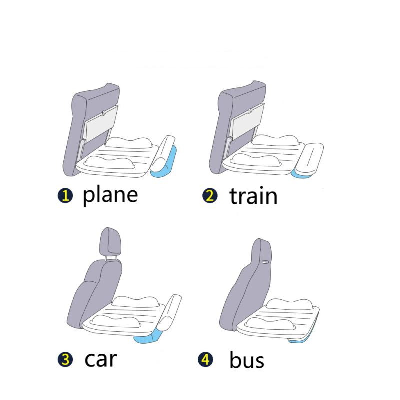 Aufblasbares Bett fürs Auto, Reisebett fürs Flugzeug, tragbares aufblasbares Bett für Hochgeschwindigkeitszüge, Beflockte Matratze aus PVC