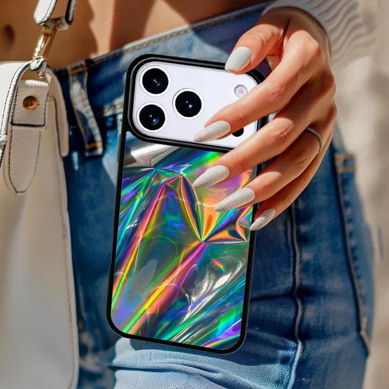 Holographic Dope Trippy Print Phone Case For iPhone 17 Air 14 15 13 12 Max Cover For Apple 14 15 16 16e 11 Pro Max Plus