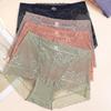 Sexy kant dames slipjes hoge taille holle lingerie slips naadloze ultra dunne mesh ademende broeken intiem vrouwelijk ondergoed