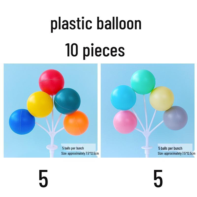 Valentine's Day & Birthday Cake Topper: Gold, Silver, and Colorful Transparent Wishing Balls Decoration