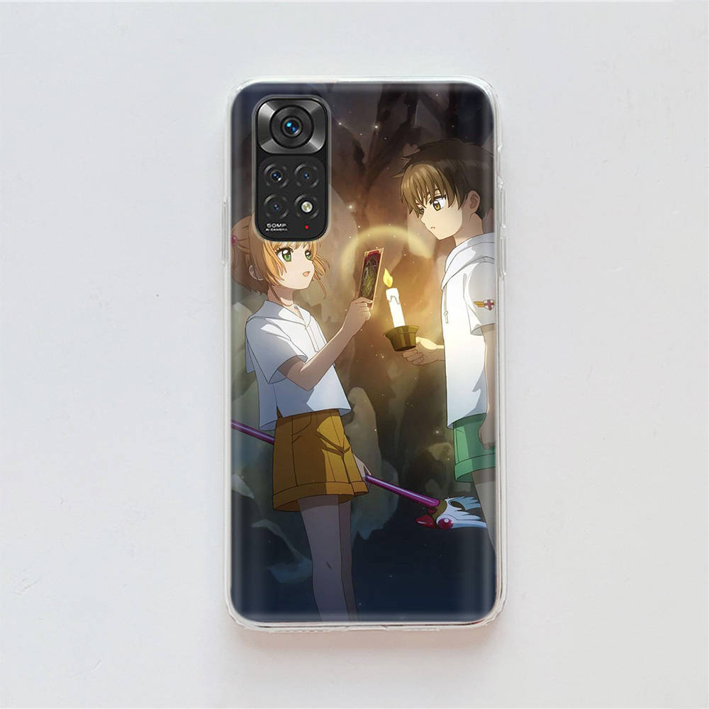 DT39 Card Captor Sakura Hülle für Samsung A04 A14 A23 A34 A54 M23 M33 M52 M53 Realme 10 9 C30S C35 C55 VIVO Y02S Y21 Y33S Y51 X80 Pro Klare Abdeckung