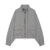 2026 Summer New European and American Cross-border Women's Clothing Street Fashion Contrasting Color Plaid Stand-up Collar Loose Jacket W018 1885