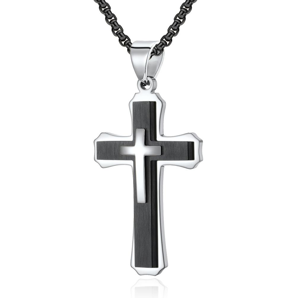 2025 Cross Pendant Men's Fashion Simple Personalized Jewelry Exquisite Gift Necklace