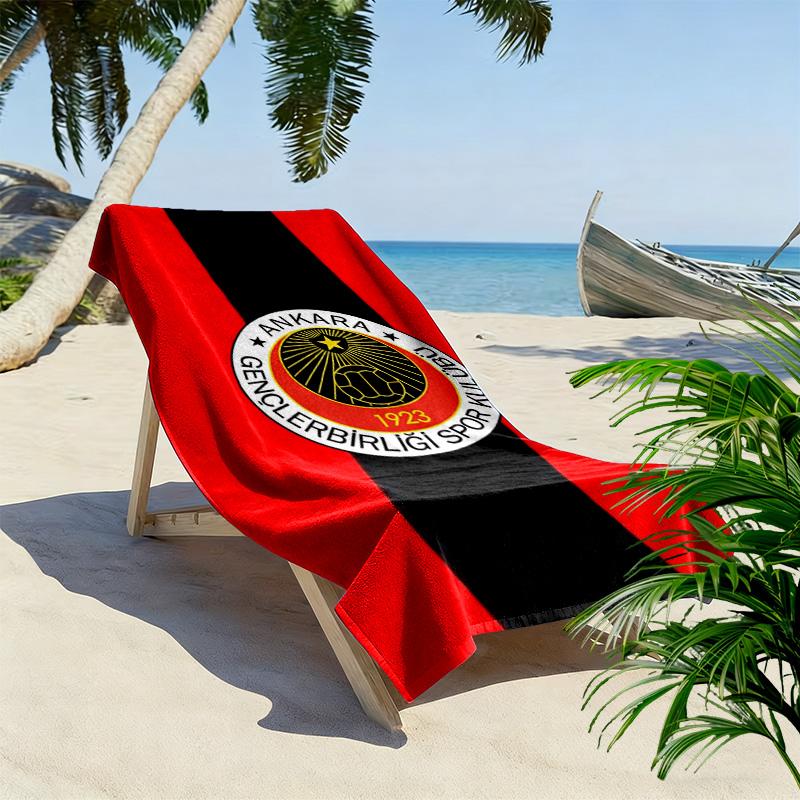 Gençlerbirliği Logo Print Beach Towel, Large Soft Quick Dry Towel for Beach Camping Swimming