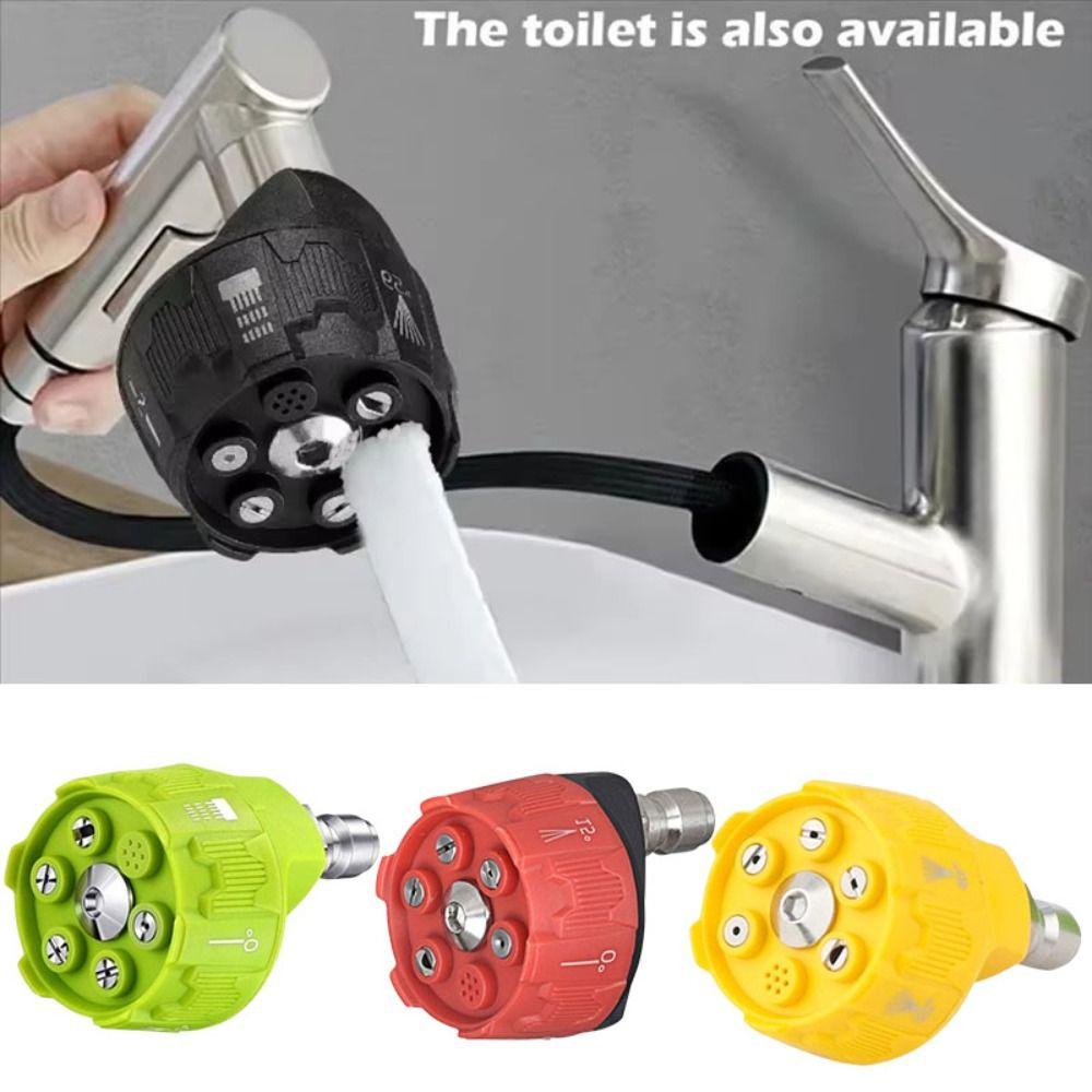 1/4Inch Connector Pressure Washer Nozzle 6in1 Design Multifunctional Nozzle  High Pressure Cleaning
