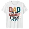 Dad By Day Gamer By Night Funny Fathers Day TShirt Gift