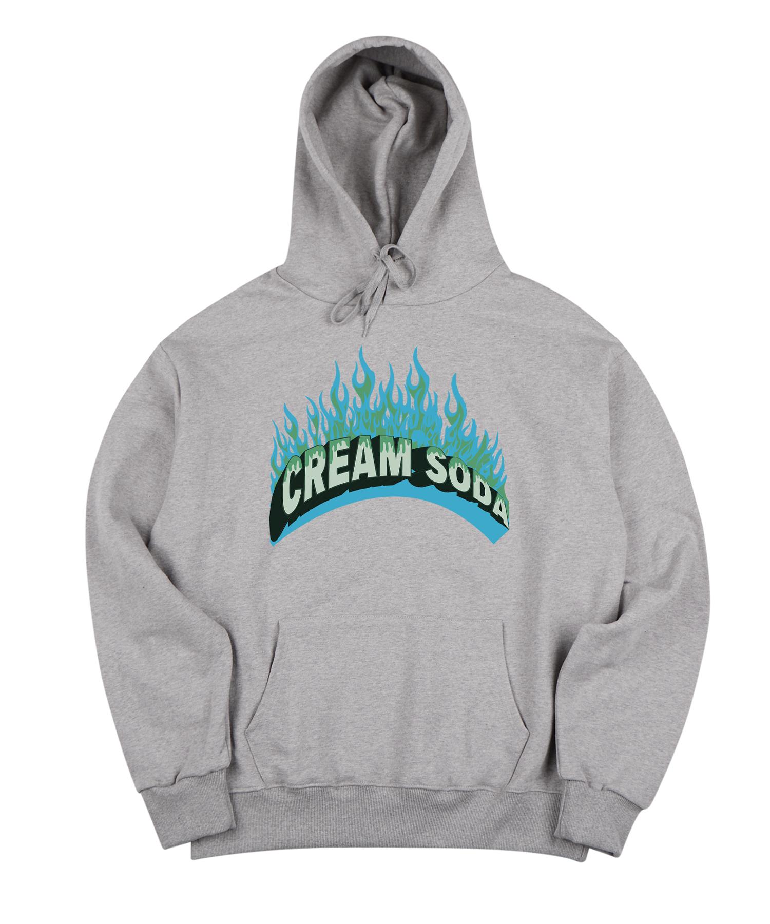 Cream Soda Lab Burning Gray Green Hoodie Xl