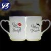 2Pcs/Set Creative Coffee Mugs Couple Water Cup Ceramic Fason Kiss Teacup Milk Mug Valentine's Day Birthday Wedding Gifts