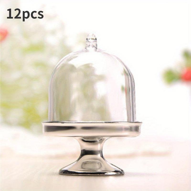 12 buc. Mini suport pentru tort Cutie cu bomboane cutie din plastic pentru petrecere europeană, tavă pentru prăjituri, cutie cu bomboane pentru nuntă