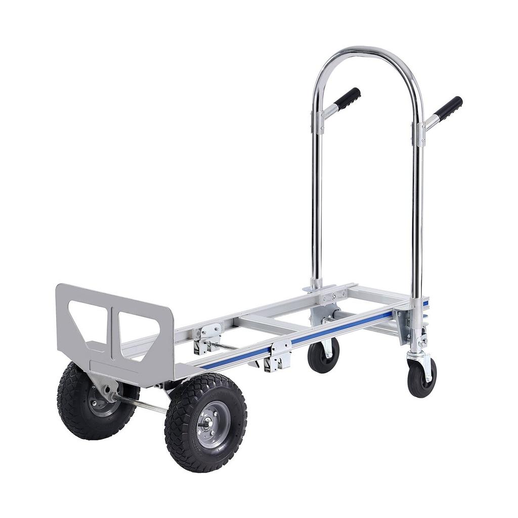 Aluminum Hand Truck, 2 in 1, 800 lbs Load Capacity, Heavy Duty Industrial Convertible Folding Hand Truck and Dolly, Utility Cart Converts from Hand