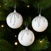 3 pcs/set Glitter Christmas Color Balls Hanging Decorations Xmas Tree Ornaments  Party Decor