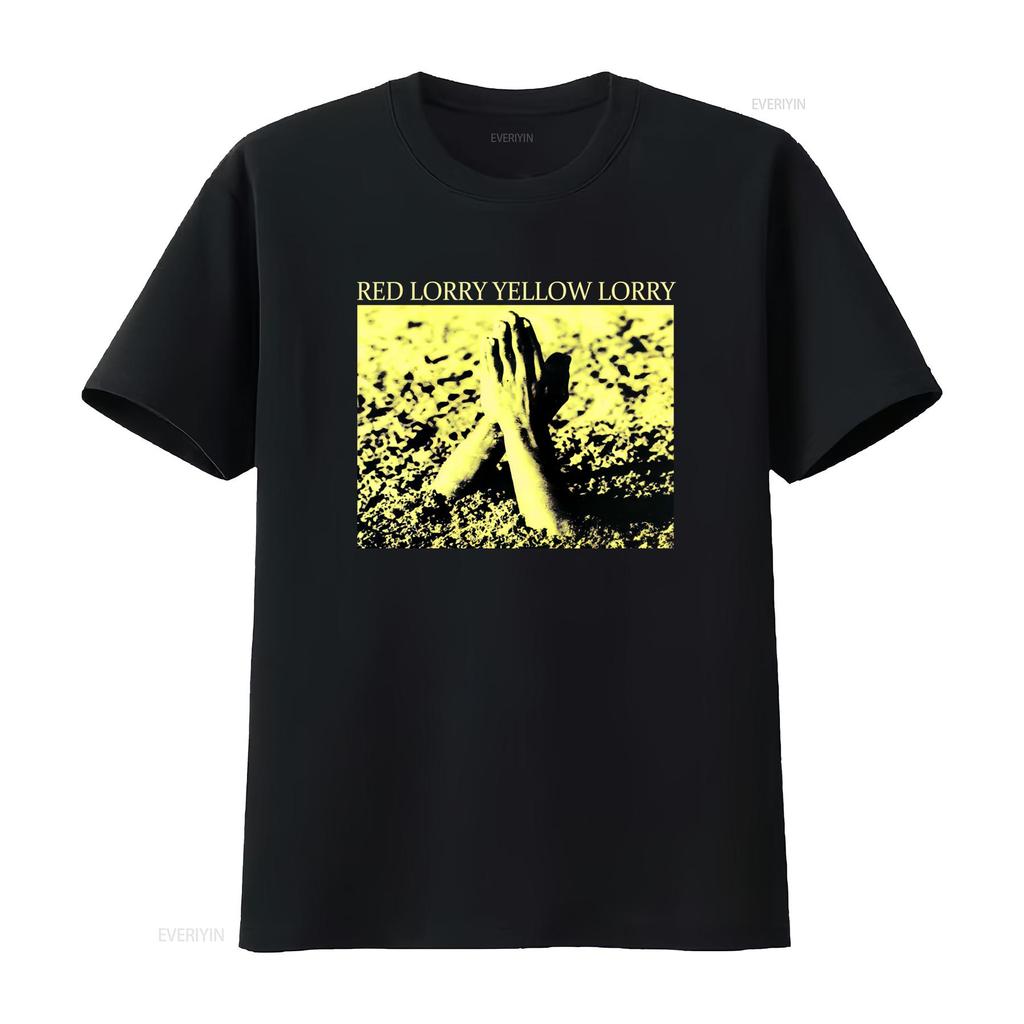 Best Match Red Lorry Yellow Classic Premium T Shirt Size S 5XL with Striking Hand Print Design Vintage Washed