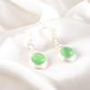 Green Cat's Eye Gemstone 925 Solid Stamped Silver Drop Dangle Earrings For Her CE-14-31