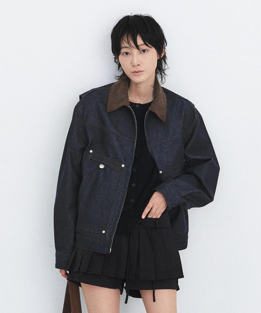 Minav Non-Faded Denim Work Jacket [Indigo]