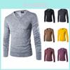 Stylish Men's Long Sleeve V-neck Knitted Cardigan Pullover Warmer Jumper Sweater Shirt Top For Casual Wear