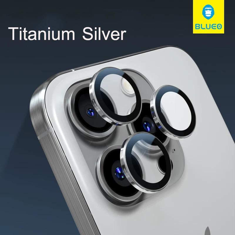 Blueo Sapphire Material For iPhone 16 Pro Max Camera Lens Protector, Metal Anti Scratch Cover for iPhone 16 Pro Lens Protector