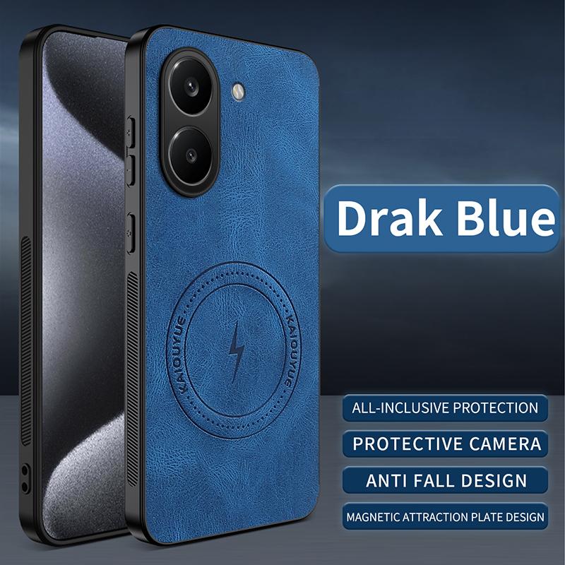 Leather Texture Wireless Charging Magnetic Case For Xiaomi Poco X8 Pro Max PocoX8ProMax PocoX8Pro G ShockProof Phone Cover