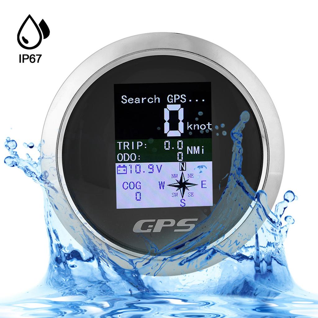 85mm Speedometer GPS Car Boat Engineer Stainless Waterproofing Digital Gauges