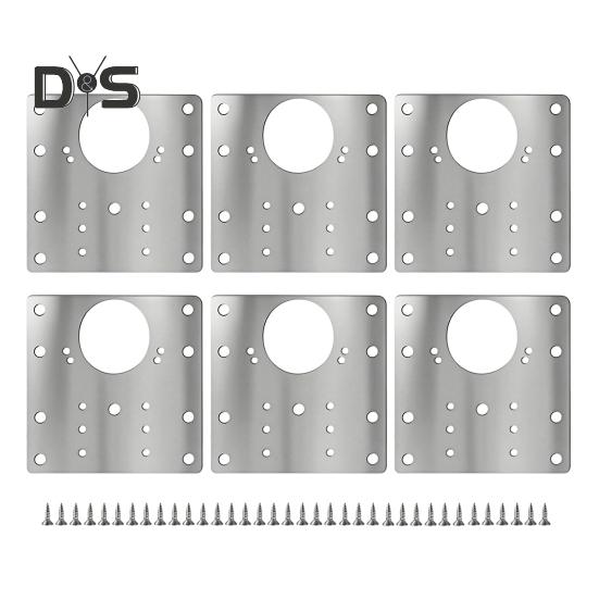 

6 шт. набор пластин для ремонта петель шкафа, устойчивая к ржавчине большая пластина для ремонта петель, набор пластин для ремонта дверных петель с крепежными винтами 6pcs