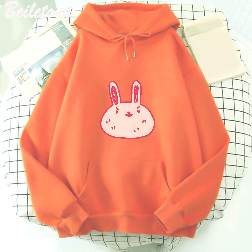 Omori Hoddie Kawaii Pink Bunnyprinting Hoodies Man Woman Harajuku Sweatshirts Pocket Clothes
