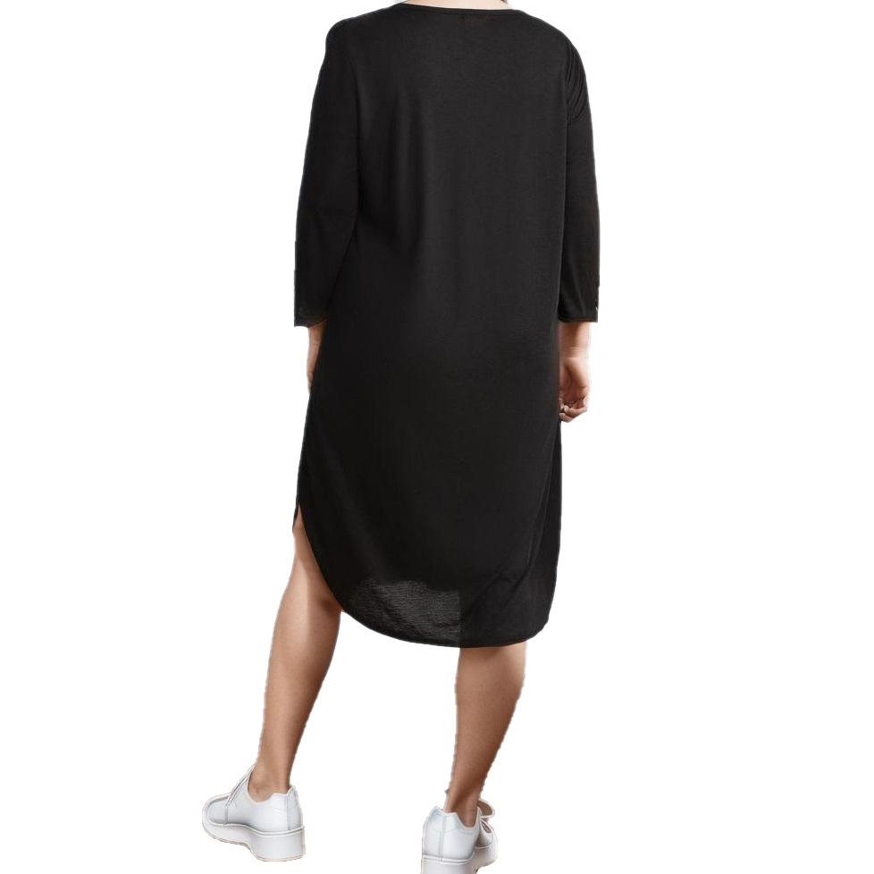 Women's Plus Size Dress Long-sleeved V-neck Casual Loose Knee-length Dress