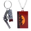 Game RDR2 Arthur Morgan Revolver Keyring Red Dead Redemption 2 Keychain Western Cowboy Fans Gift Cosplay Men Women Bag Jewelry