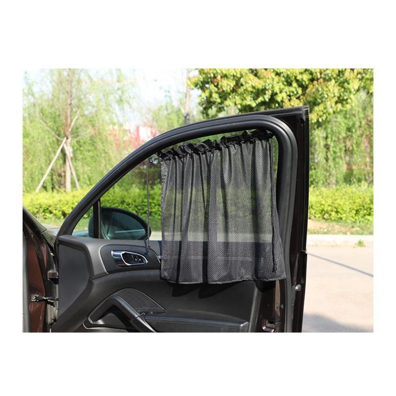 Car Window Mesh Sun Shade Suction Cup Sunscreen Heat Insulation Vehicle Curtain