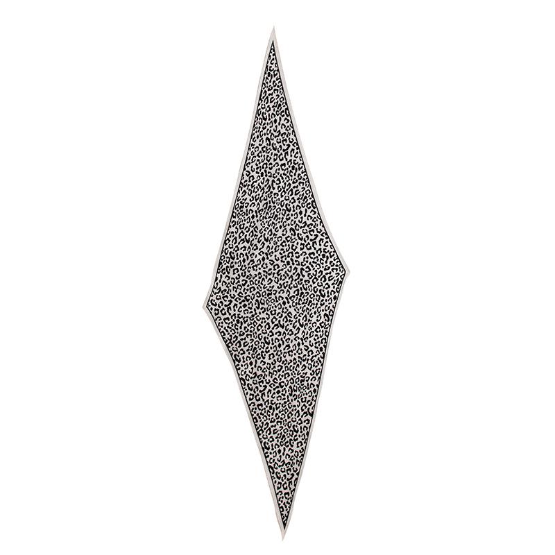 Jesień 2025 Uniwersalny szal i szal dwustronny z podwójnego krepu w panterkę dla kobiet i mężczyzn – Ciepły, chroniący przed słońcem