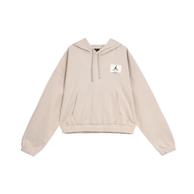 Essentials Alkalmi Sport Kötött Laza Kapucnis Felső Crop Top Női Felsők Könnyű Vasérc DD6999-012