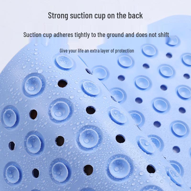 Non-Slip Silicone Bathroom Floor Mat: Anti-Fall Shower and Toilet Mat with Suction Cups
