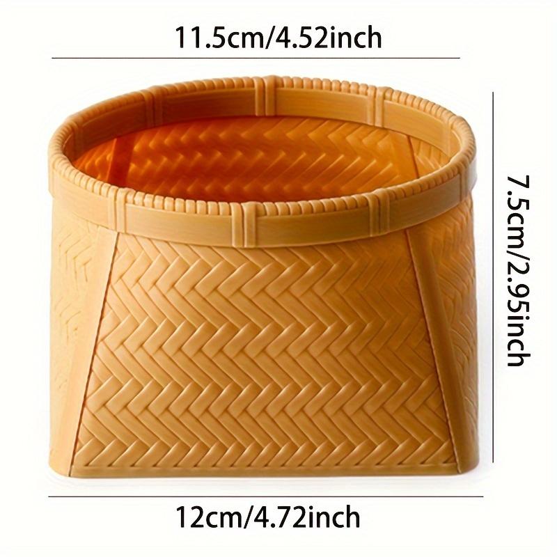 2 ks Stolní úložný koš z imitace ratanu Košík na sušené ovoce Úložný koš na klíče do obývacího pokoje Úložný koš na kosmetiku a šperky do ložnice
