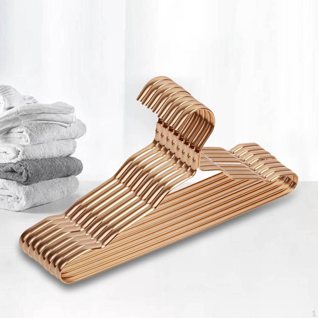 10 Stück Aluminiumlegierung Anzug Kleiderbügel Anti Kleiderschrank Organizer Wäscheständer für Wäsche Zuhause