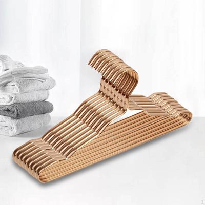 10 Pieces Aluminum Alloy Suit Clothes Hangers Anti Wardrobe Organizer Drying Rack for Laundry Home