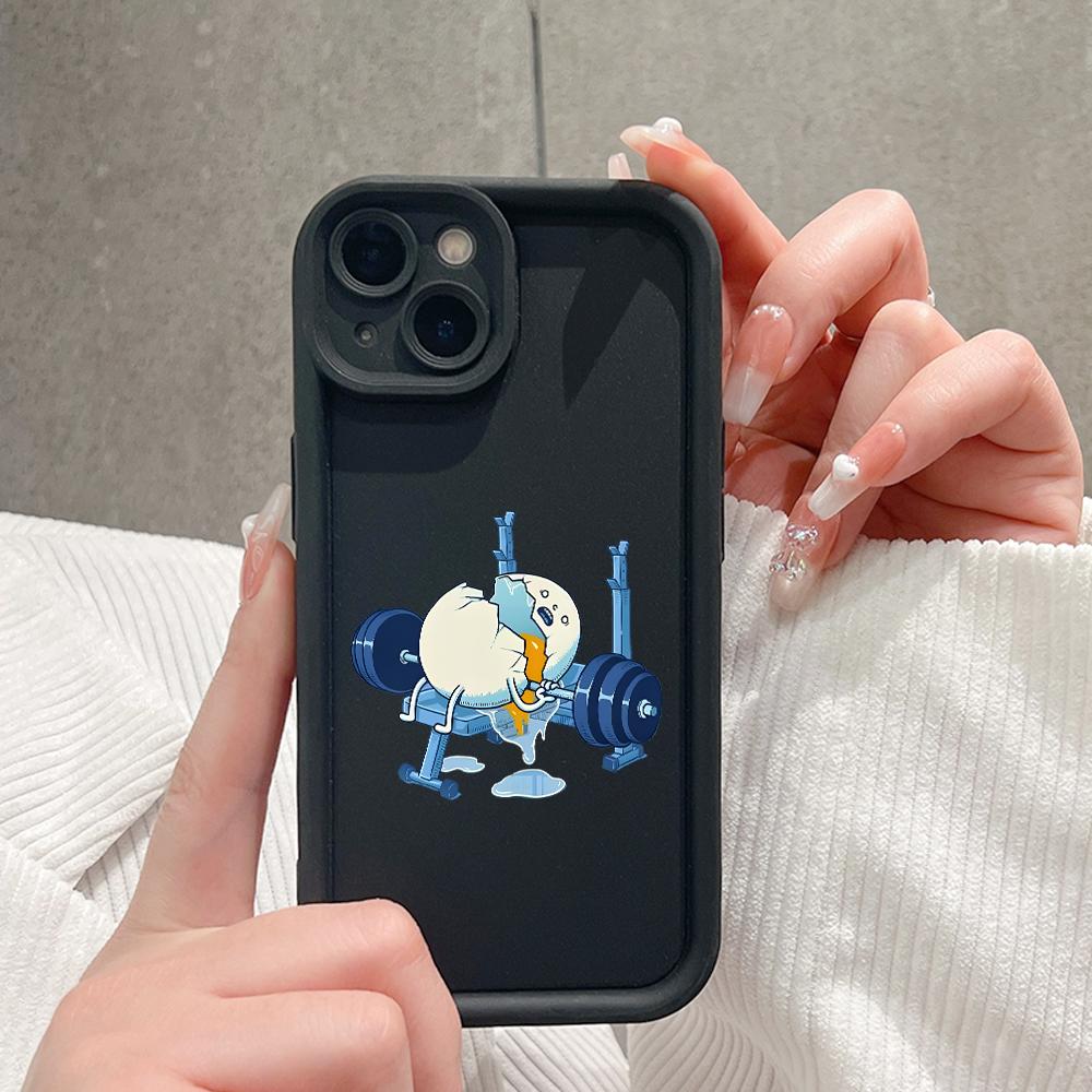 Soft Silicone Square Ladders Cartoon Pattern Full Cover Camera Protection Shockproof Case for OPPO Reno Realme OnePlus