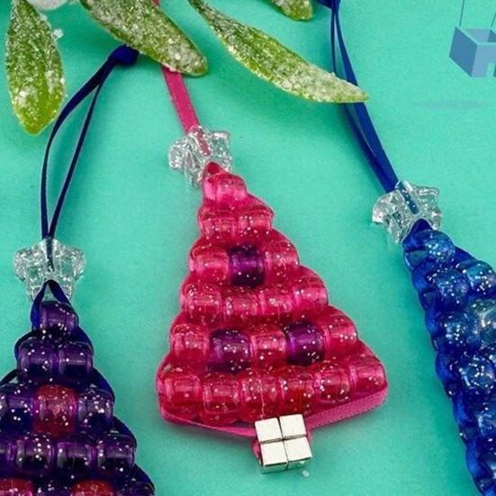 DIY Green Button Christmas Tree Ornament Kit Fun Christmas Buttons Crafts Making Set Handmade