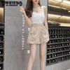 WTEMPO Summer Women's Large Size Shorts Thin Slim High Waist Shorts Loose Wide Leg Shorts Thin Section Design Sense Denim Shorts Casual Shorts