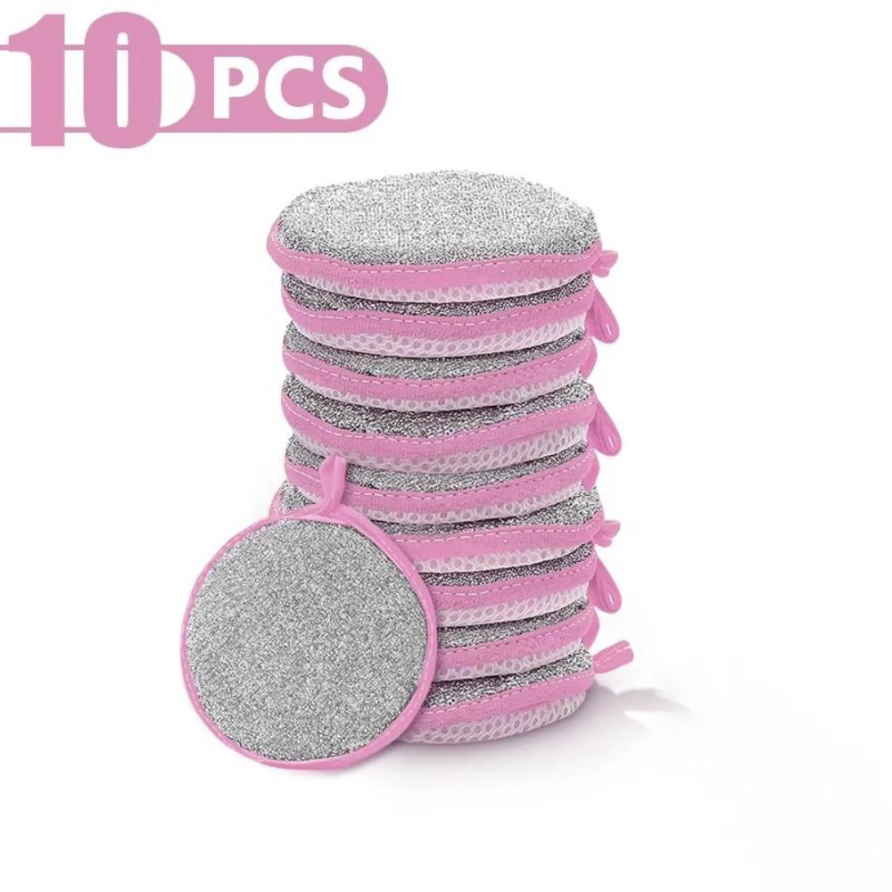 3/5/10PCS Double-sided Kitchen Dishwashing Sponge Reusable Oil-free Dishwashing Cloth